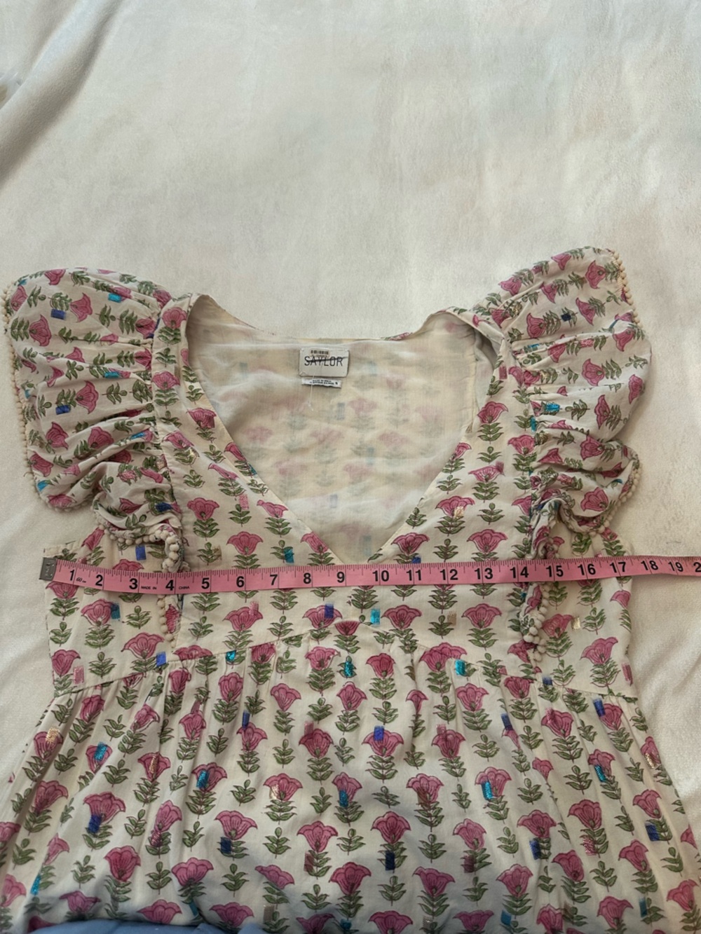 SAYLOR Multi Darya Cherry Blossom Maxi Dress Size Small 38500 - Picture 10 of 16